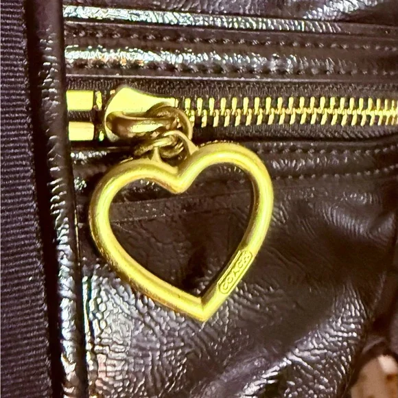 Coach Jet Black Liquid Patent Poppy Spotlight Shoulder Bag - Picture 10 of 13